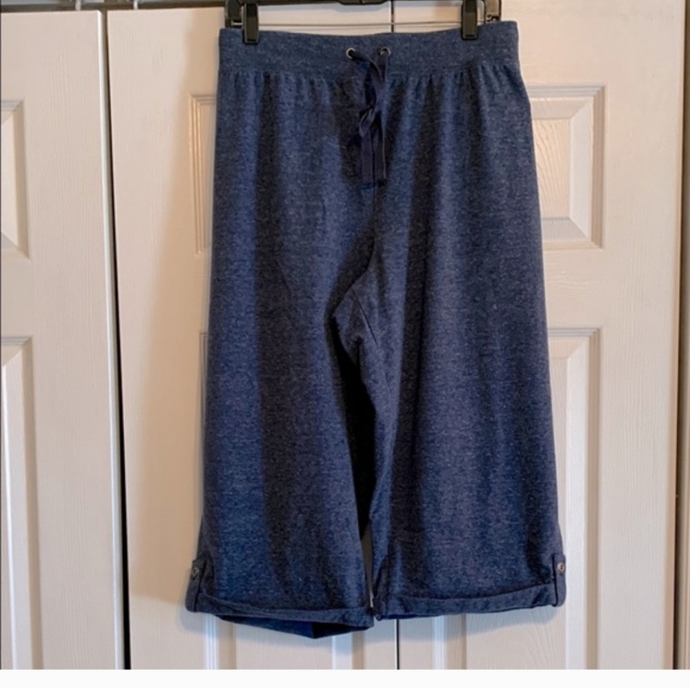 Sonoma Blue Capri Pants with Elastic Waistband and Cuffed Hem, size 2X, EUC